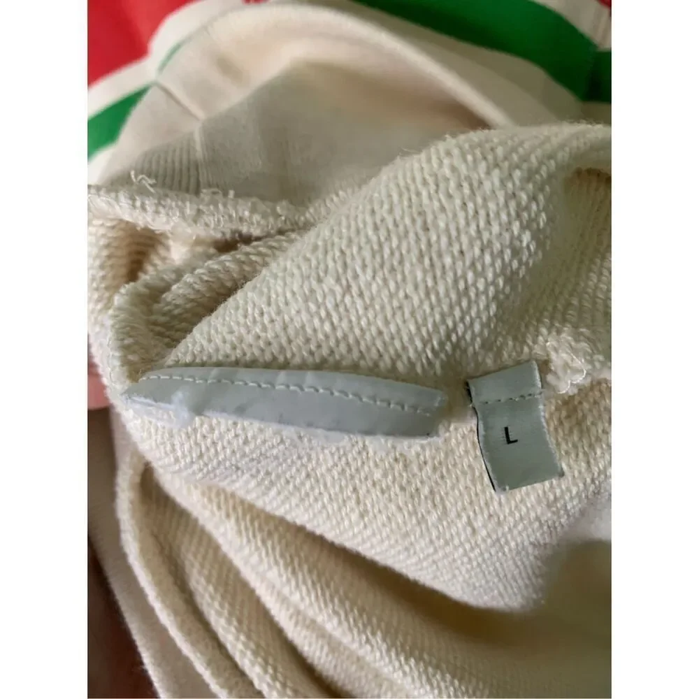 Gucci Striped GG Interlocking logo sweatshirt white men's size large